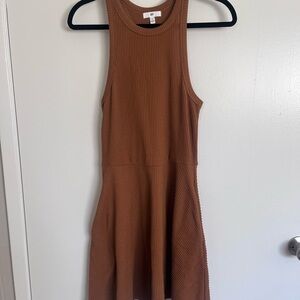 BP Tan Ribbed Mini Dress